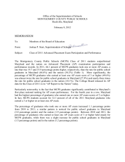 MCPS Class of 2011 AP Performance (with Charts)