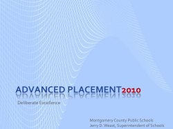 MCPS AP Participation and Performance