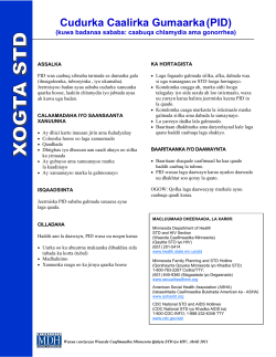 STD Facts: Pelvic Inflammatory Disease (PID) (Somali) (PDF)