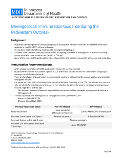 Meningococcal Immunization Guidance during the Midwestern Outbreak (PDF)