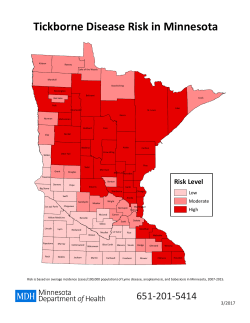 High Risk Areas for Tick-borne Diseases in Minnesota (PDF: 43KB/1 page)