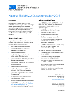 National Black HIV/AIDS Awareness Day 2016 Fact Sheet (PDF)