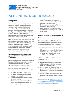 National HIV Testing Day Fact Sheet (PDF)