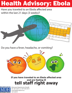 Health Advisory: Ebola (PDF: 440KB/1 page)