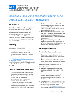 Chickenpox and Shingles: School Reporting and Outbreak Recommendations (PDF)