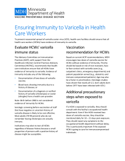 Ensuring Immunity to Varicella in Health Care Workers (PDF)