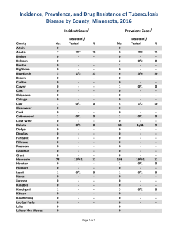 Incidence, Prevalence, and Drug Resistance by County, 2014 (PDF)