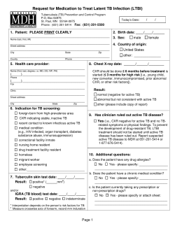 LTBI Medication Request Form (PDF)