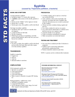 STD Facts: Syphilis (English) (PDF)