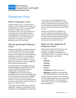 Powassan (POW) Virus Fact Sheet (PDF: 28KB/2 pages)