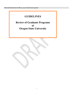 Graduate Program Review Guidelines