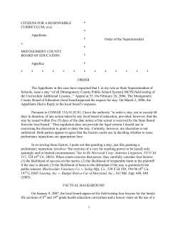 Dr. Grasmick's Ruling
