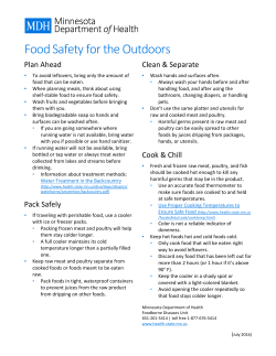 Food Safety While Boating, Camping and Hiking (PDF: 35KB/1 page)