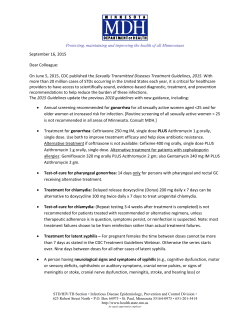 Dear Colleague Letter: STD Treatment Guideline Update - MDH (PDF)