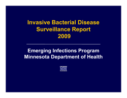 Invasive Bacterial Disease Surveillance Report 2009 (PDF)