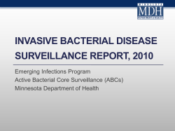 Invasive Bacterial Disease Surveillance Report 2010 (PDF)