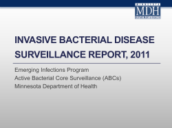 Invasive Bacterial Disease Surveillance Report 2011 (PDF)