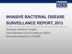 Invasive Bacterial Disease Surveillance Report 2013 (PDF)