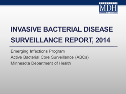 Invasive Bacterial Disease Surveillance Report 2014 (PDF)