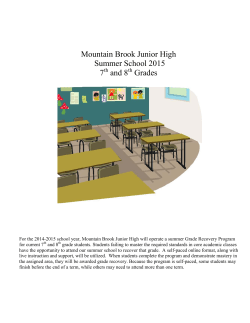 MBJH 7th-8th Summer School Packet 2015
