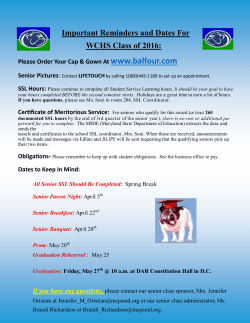 Senior Class Information
