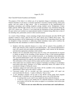 New Attendance policy letter