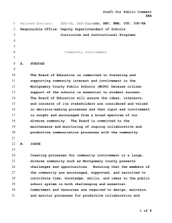 Policy ABA, Community Involvement