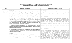 Comparison of Current Policy and Draft Regualtion