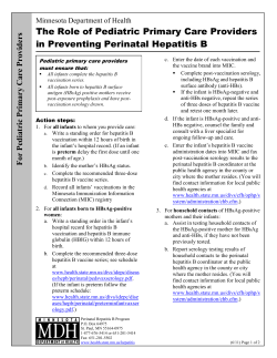 The Role of Pediatric Primary Care Providers in Preventing Perinatal Hepatitis B (PDF)