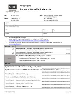 Perinatal Hepatitis B Materials - Order Form (PDF: 100KB/2 pages)