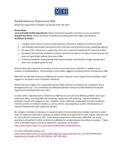 Health Advisory: Enterovirus D68 (PDF: 141KB/1 page)