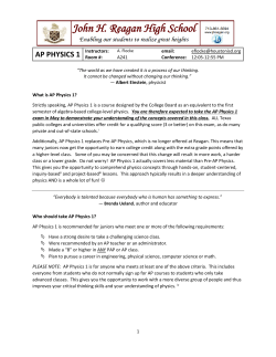 AP Physics 1 syllabus