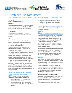 Substance Use Assessment (PDF), Posted 4/2016