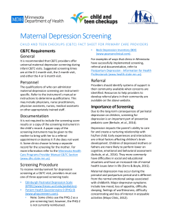 Maternal Depression Screening (PDF), Posted 4/2016