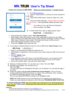 Create a MN.TRAIN account