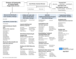 Community and Family Health Division Organizational Chart (PDF: 45KB/1 page)