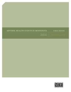 Adverse Health Events in Minnesota , Second Annual Public Report, 2/06 (PDF)