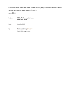Current state of electronic prior authorization (ePA) standards for medications (PDF)