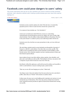 One of many articles discussing uses of information on Facebook