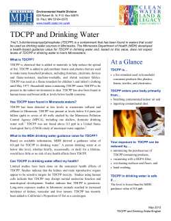 Information Sheet: TDCPP and Drinking Water (PDF)