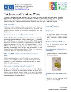 Information Sheet: Triclosan and Drinking Water (PDF)
