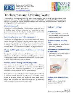 Information Sheet: Triclocarban and Drinking Water (PDF)