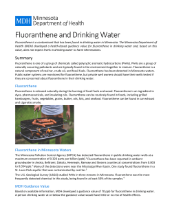 Information Sheet: Fluoranthene in Drinking Water (PDF)