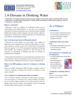 Information Sheet: 1,4-Dioxane in Drinking Water (PDF)