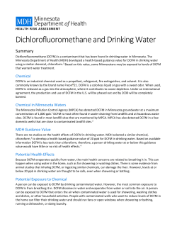 Information sheet: Dichlorofluoromethane and Drinking Water (PDF)