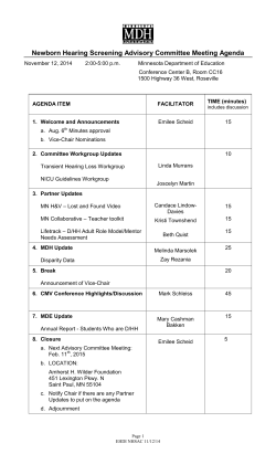 November 12, 2014 Agenda (PDF)