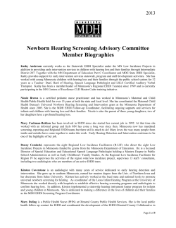 Hearing Screening Advisory Committee Members (PDF)