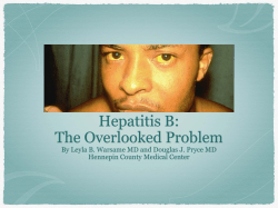 Hepatitis B: The Overlooked Problem (PDF)