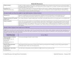 Statewide Resources (PDF)