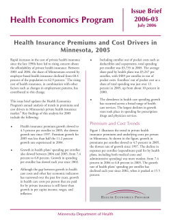 Health Insurance Premiums and Cost Drivers in Minnesota, 2005 (PDF: 164 KB/6 pages)
